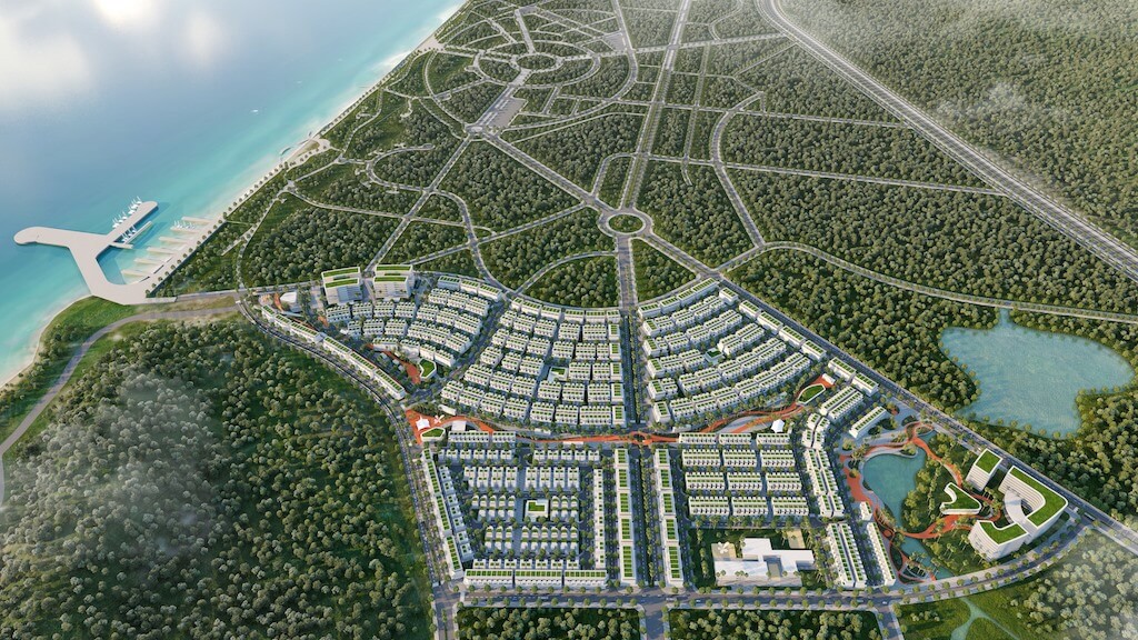 Hình ảnh góc toàn cảnh Khu dân cư và đô thị cao cấp Hưng Phát Phú Quốc